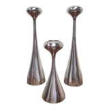 Set of 3 Alessi candle holders