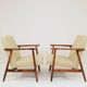 Pair de fauteuils vintage vert nebula 1970s