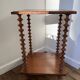Side table / wooden pedestal Art Deco shelf spools from the 1950s