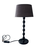Lampe pied bobine en métal 