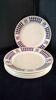 6 flat plates made of semi-porcelain from Badonviller