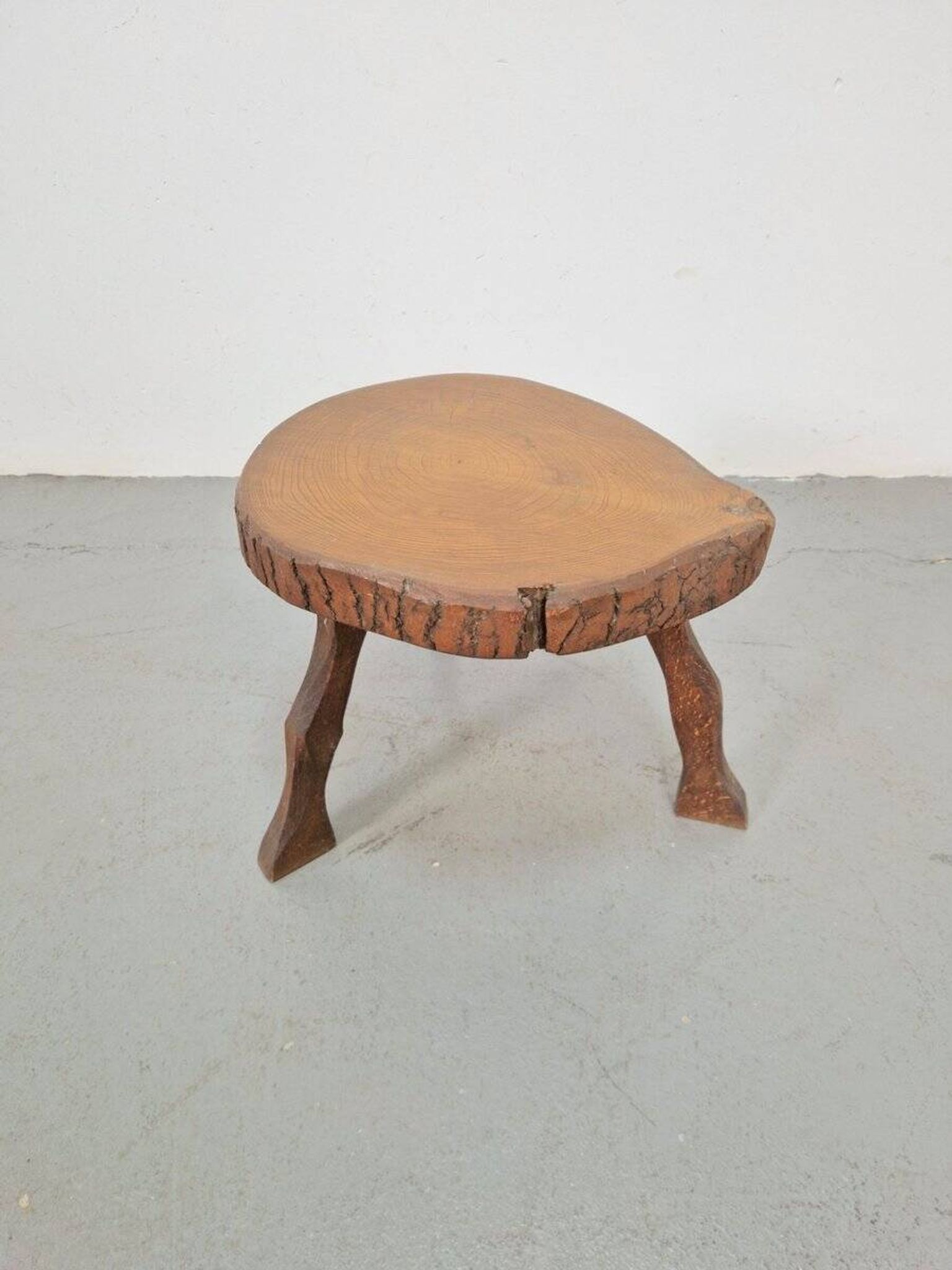 Mid-Century Brutalist Tree Trunk Side Table, 1960s