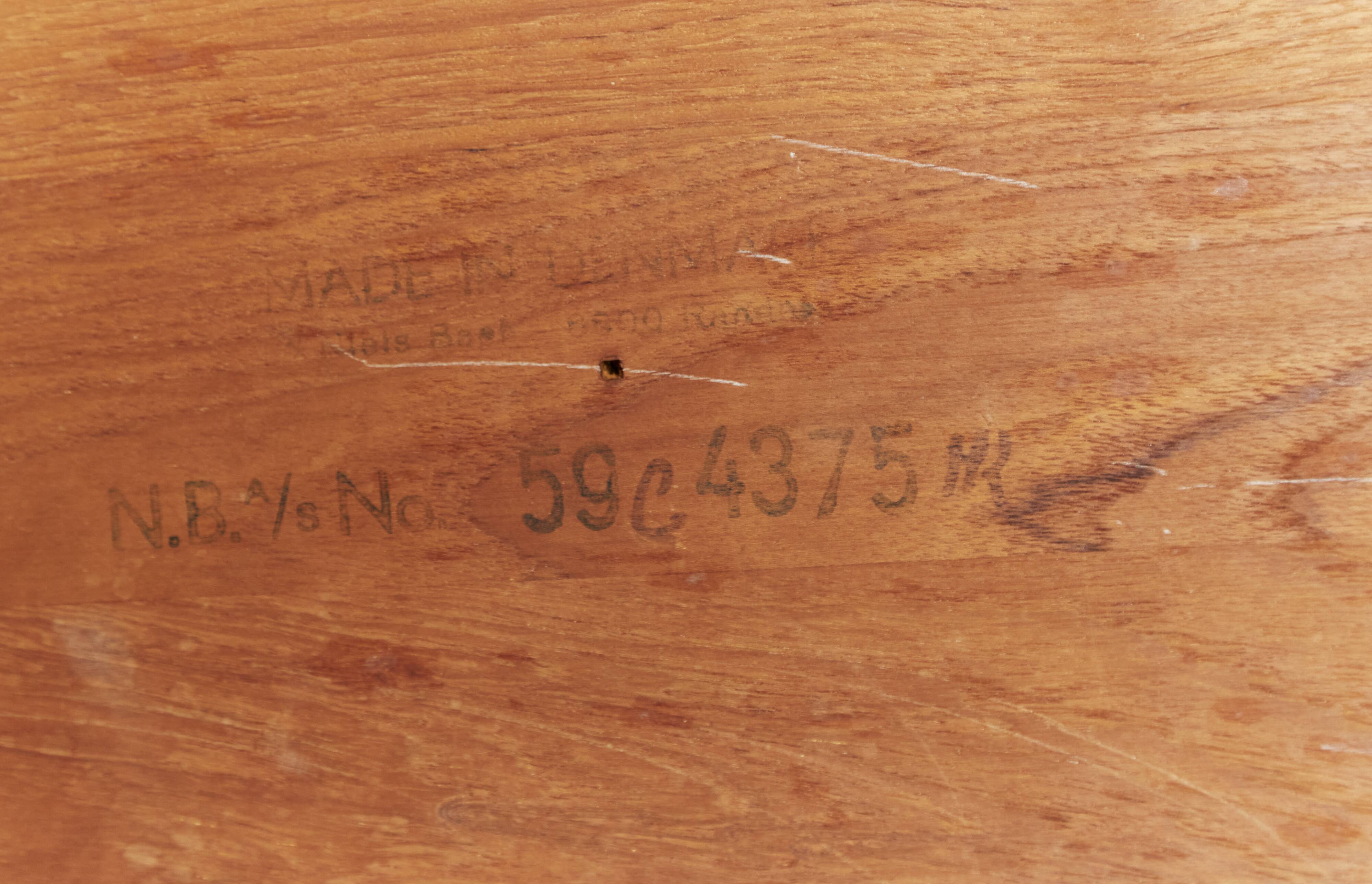 Table basse vintage par Niels Bach pour Niels Bach As, années 1960