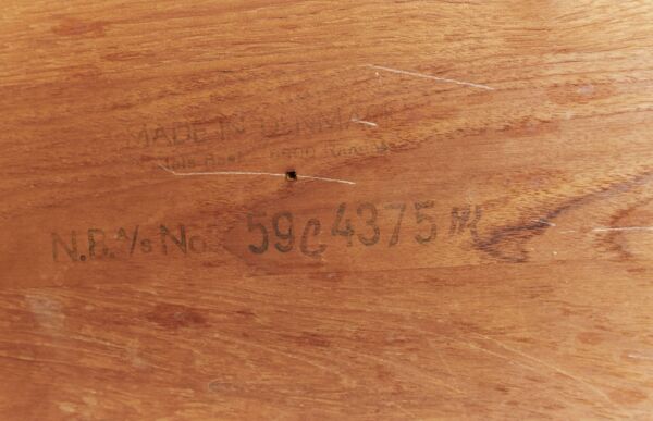 Table basse vintage par Niels Bach pour Niels Bach As, années 1960.