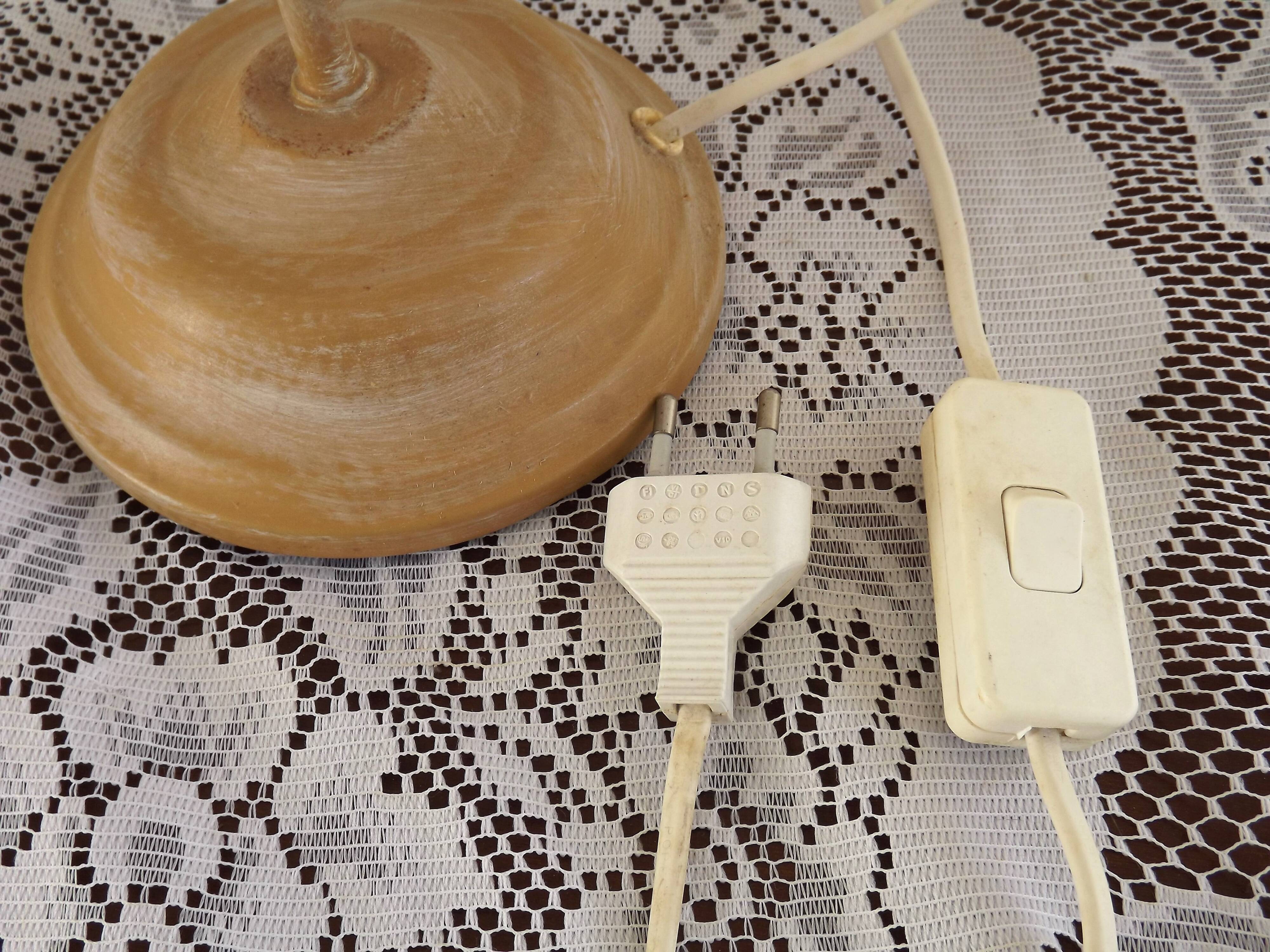 Vintage French Goose Neck Lamp - Grape Detail - Opaque Glass Shade