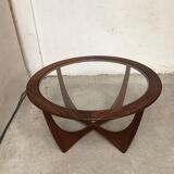 Round Astro coffee table by G-Plan teak 60s