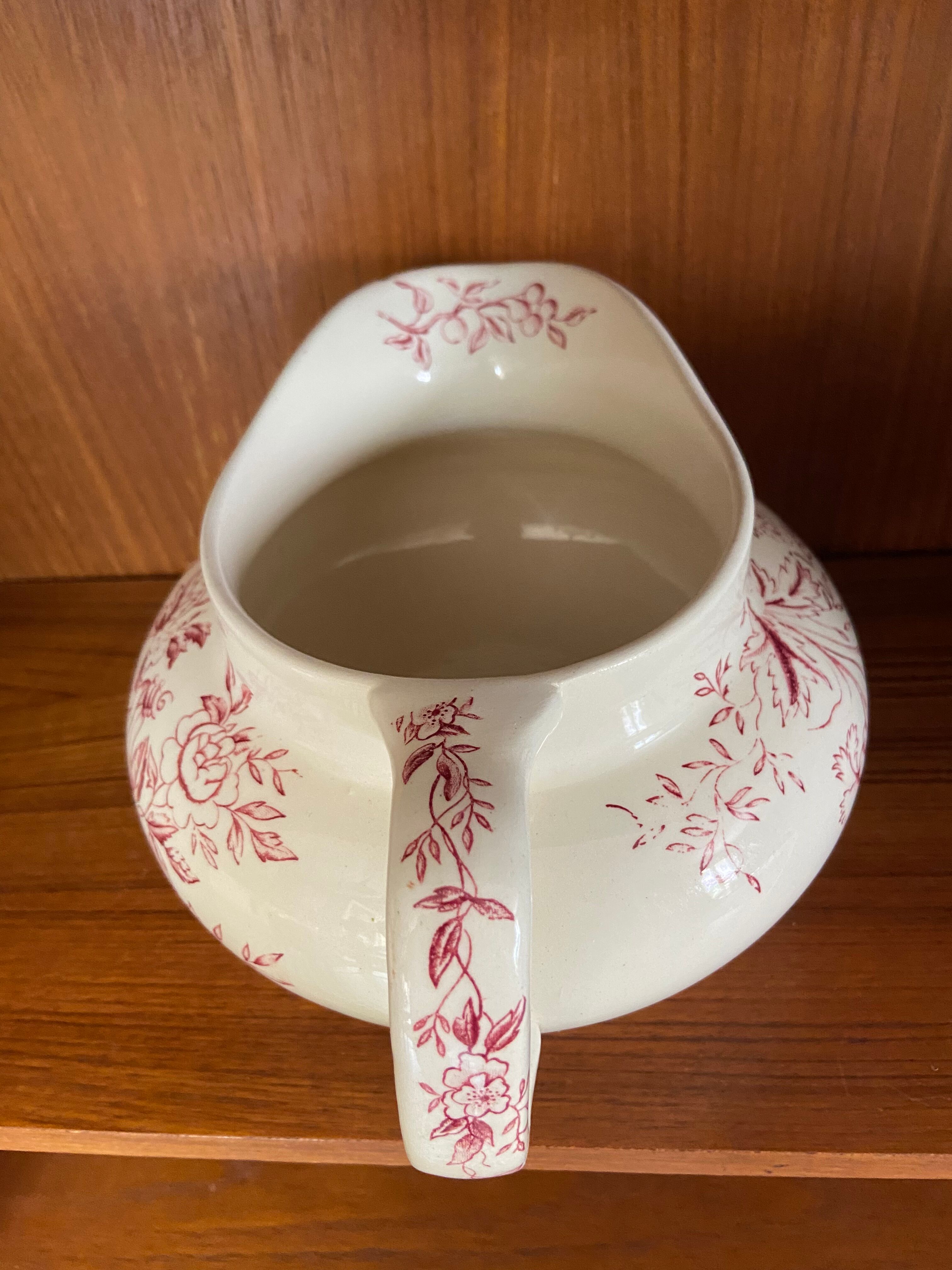 Vintage earthenware pitcher Iron earth