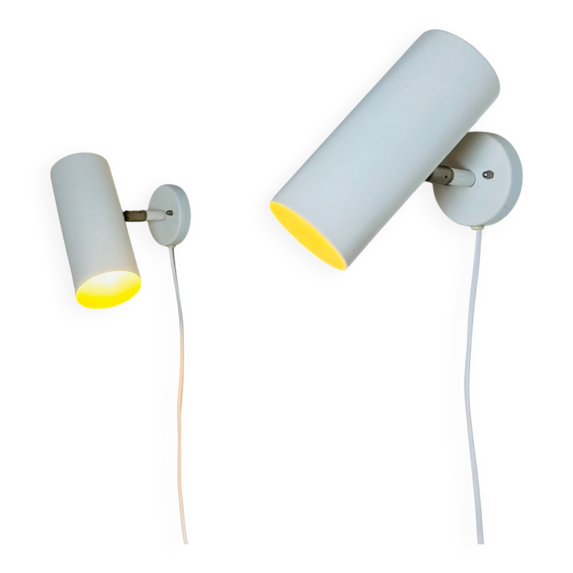 C-1582 Tubular Wall Lamps In White By Raak Amsterdam, The Netherlands 1960S
