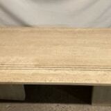 Travertine stone coffee table