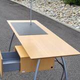 Jean Nouvel Edition Ligne Roset desk with its original lamp created for Relais Châteaux 1980
