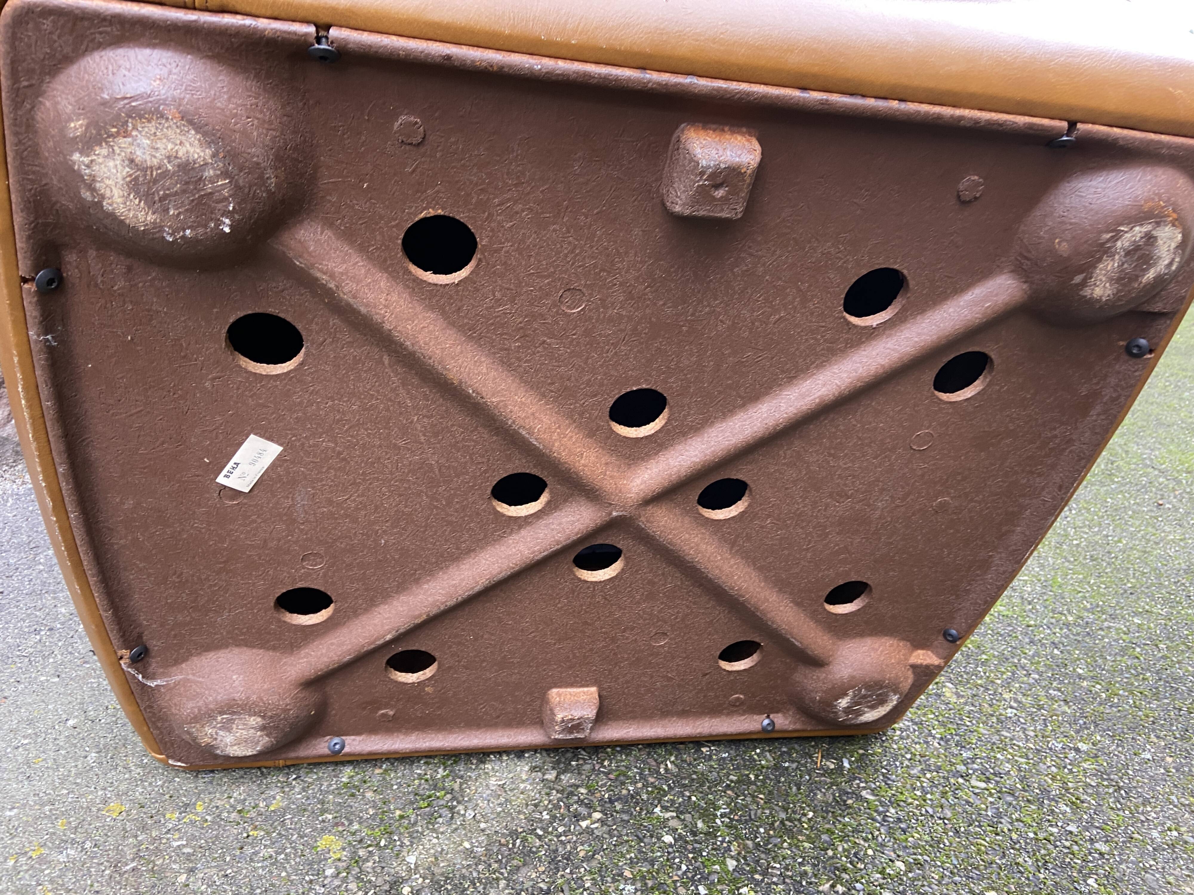 Vintage 1970s beka club leather lounge chair