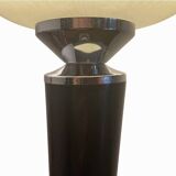 Art Deco lamp "Mazda" wood and glass