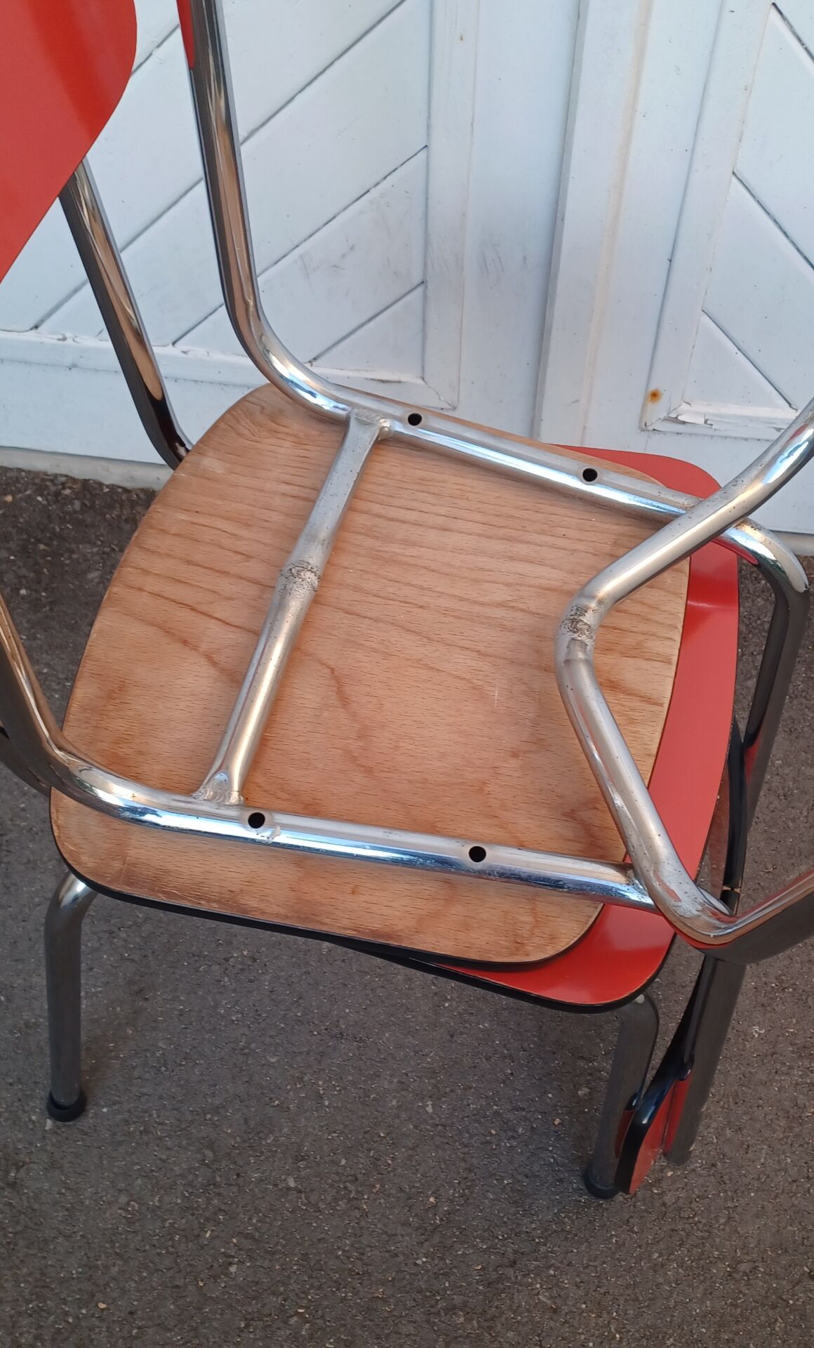 Pair of vintage formica chairs