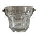 Vintage Italian crystal and silver metal ice bucket