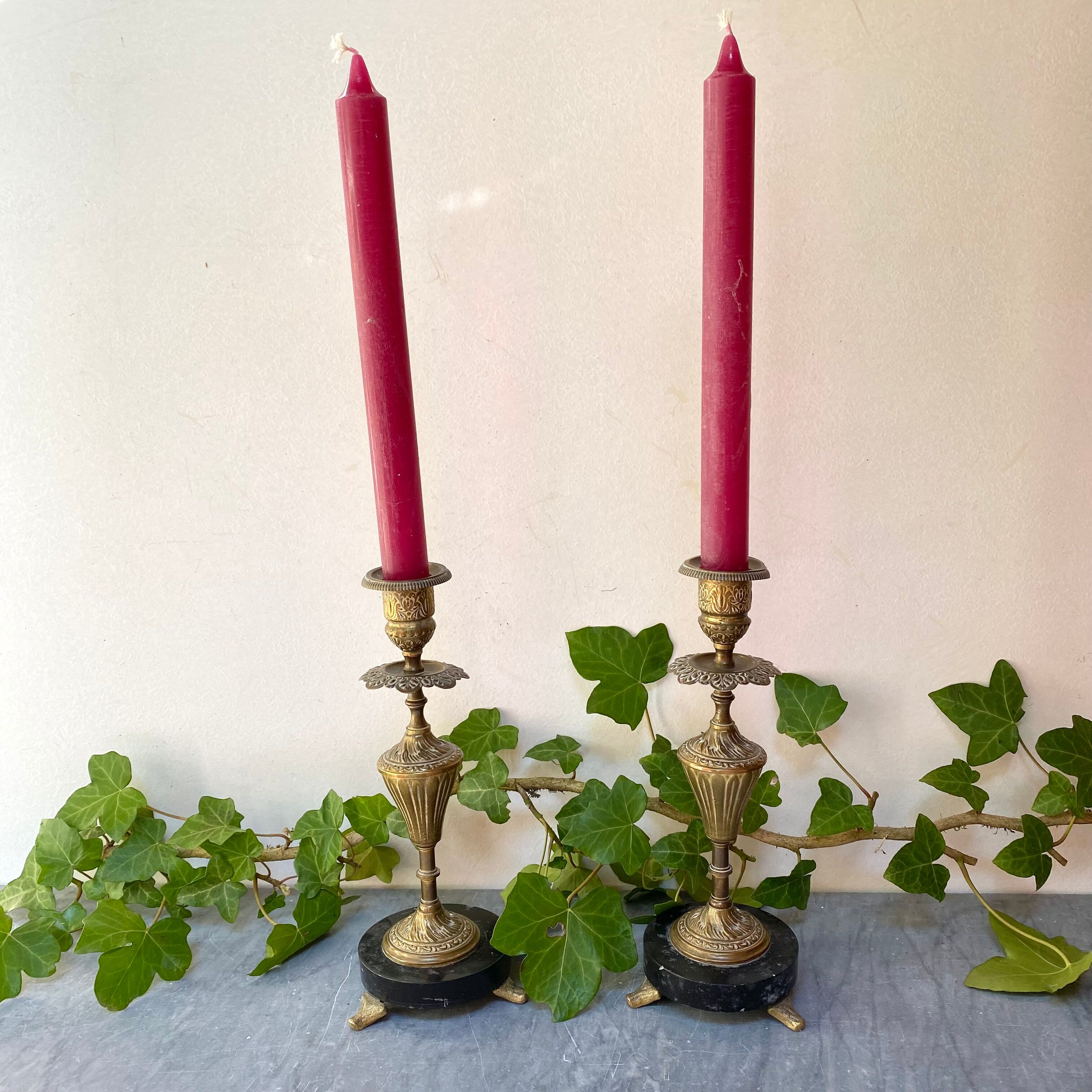 Pair of antique candlesticks