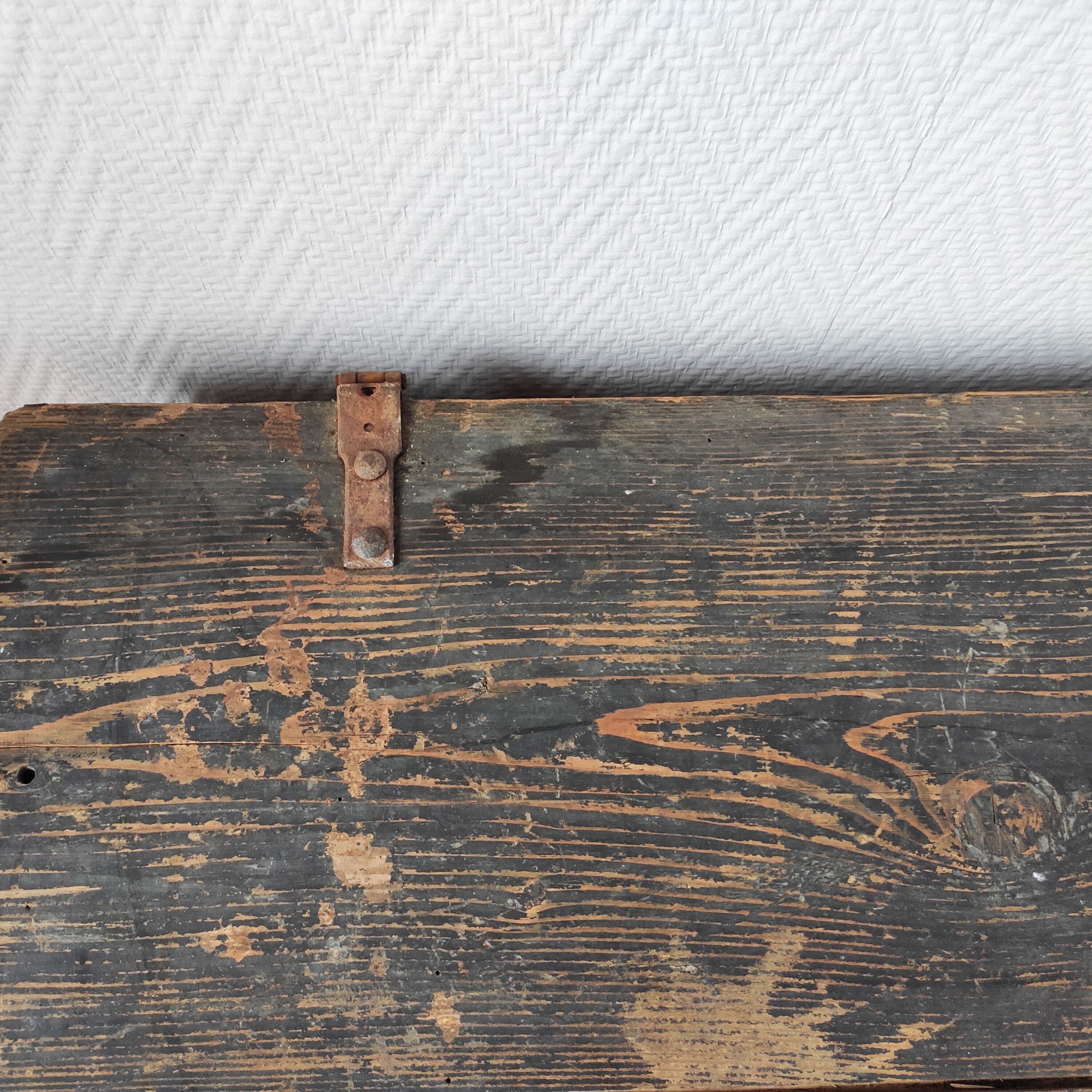 Chest old trunk fir wood