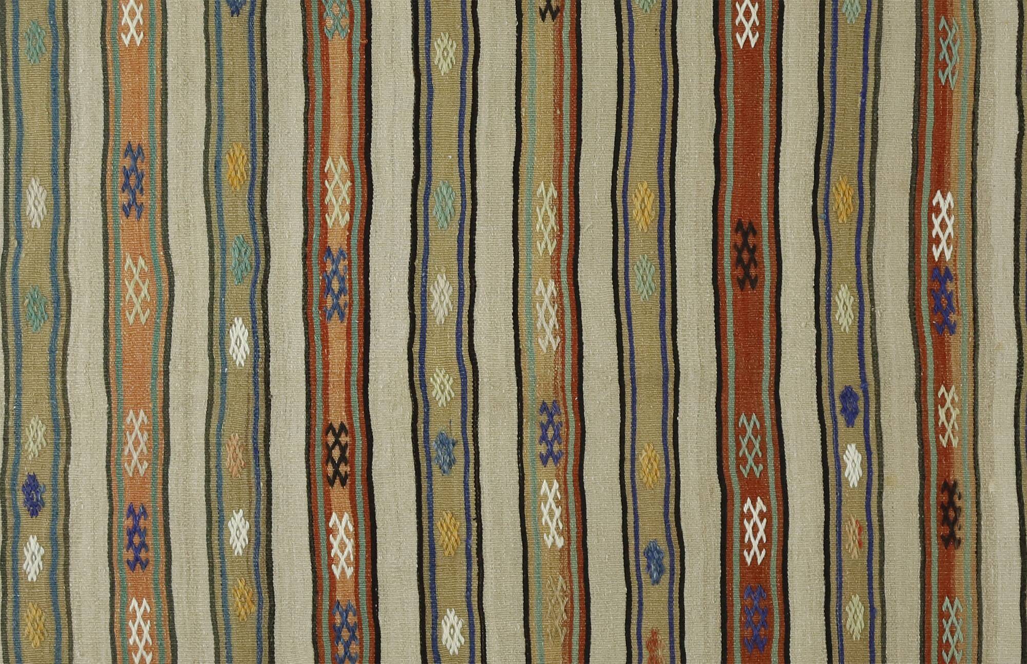 Modern Unique Rug, Turkish Oriental Handmade Boho Kilim Rug,for Kitchen,Bedroom	163x 251 cm