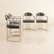 4 Italian chairs in imitation crocodile leather from the 80s