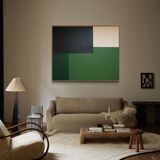 Green composition, acrylic on stretched canvas 2023