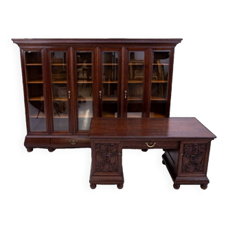 Oak cabinet set, Germany, early 20th century. After renovation.