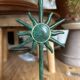 Lampe motif soleil vert