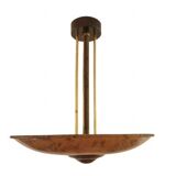 ceramic pendant light with elm burl effect