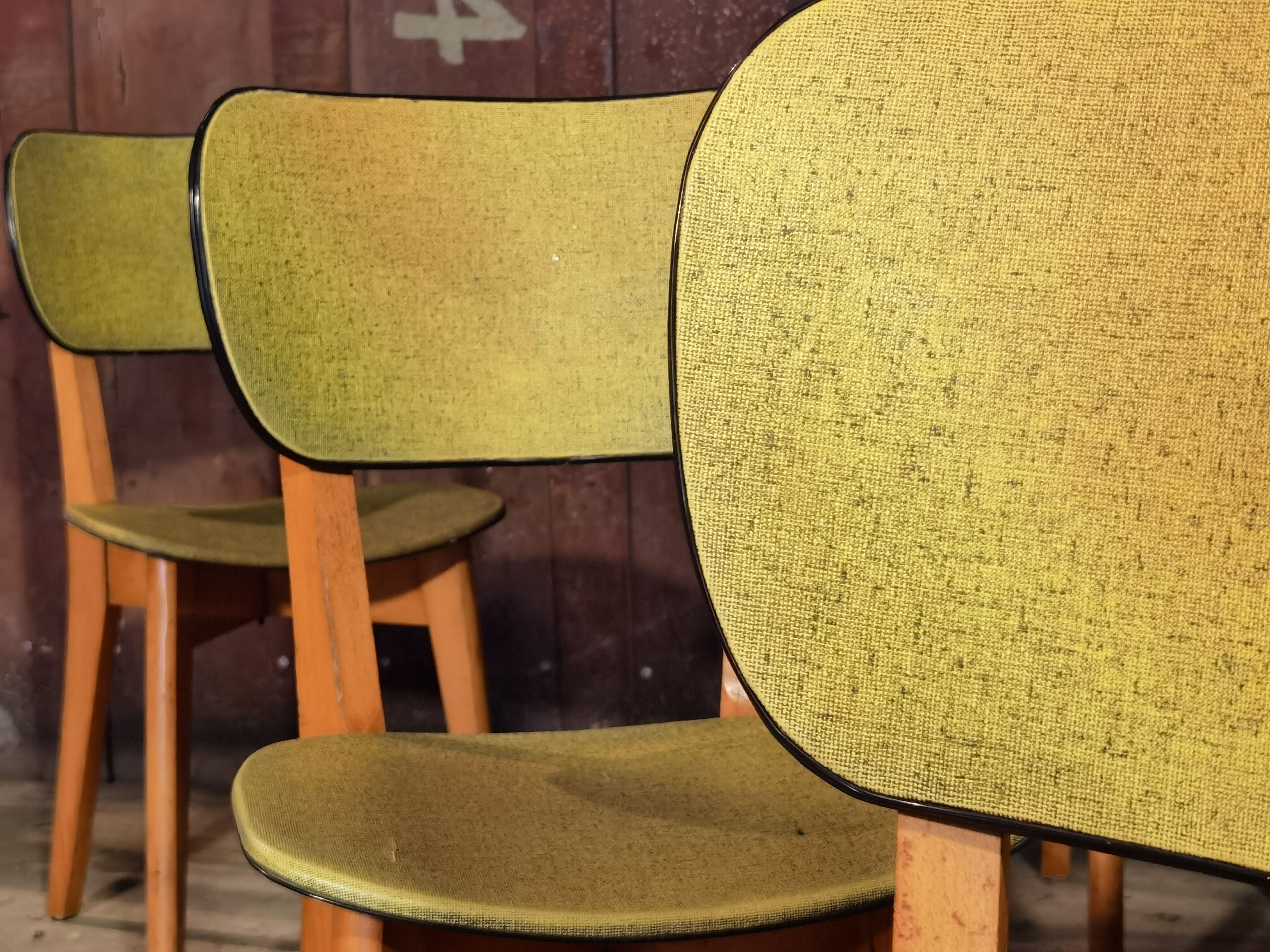 Lot of 6 chairs compass feet 1970