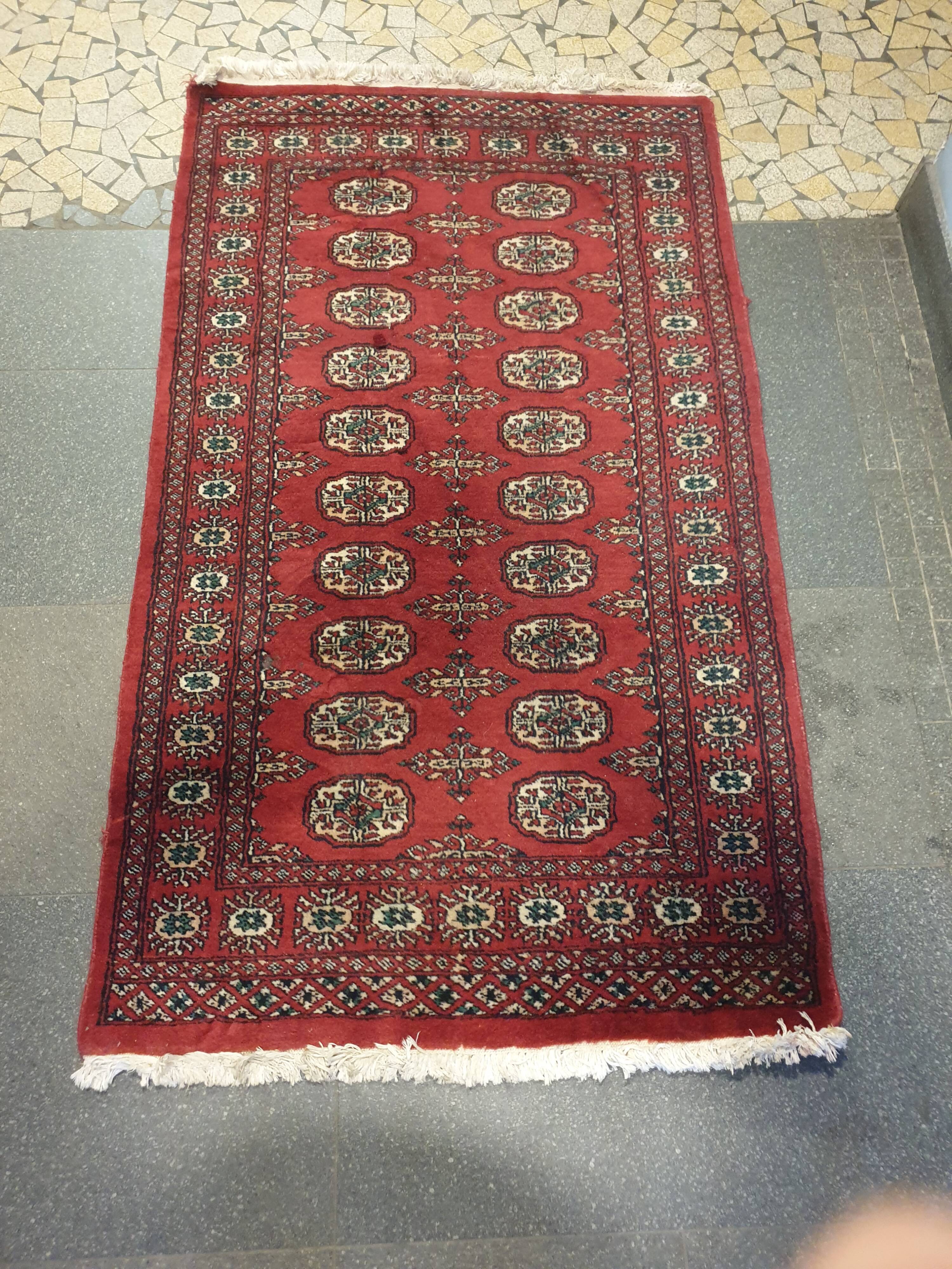 Handmade wool carpet, 162x94 cm