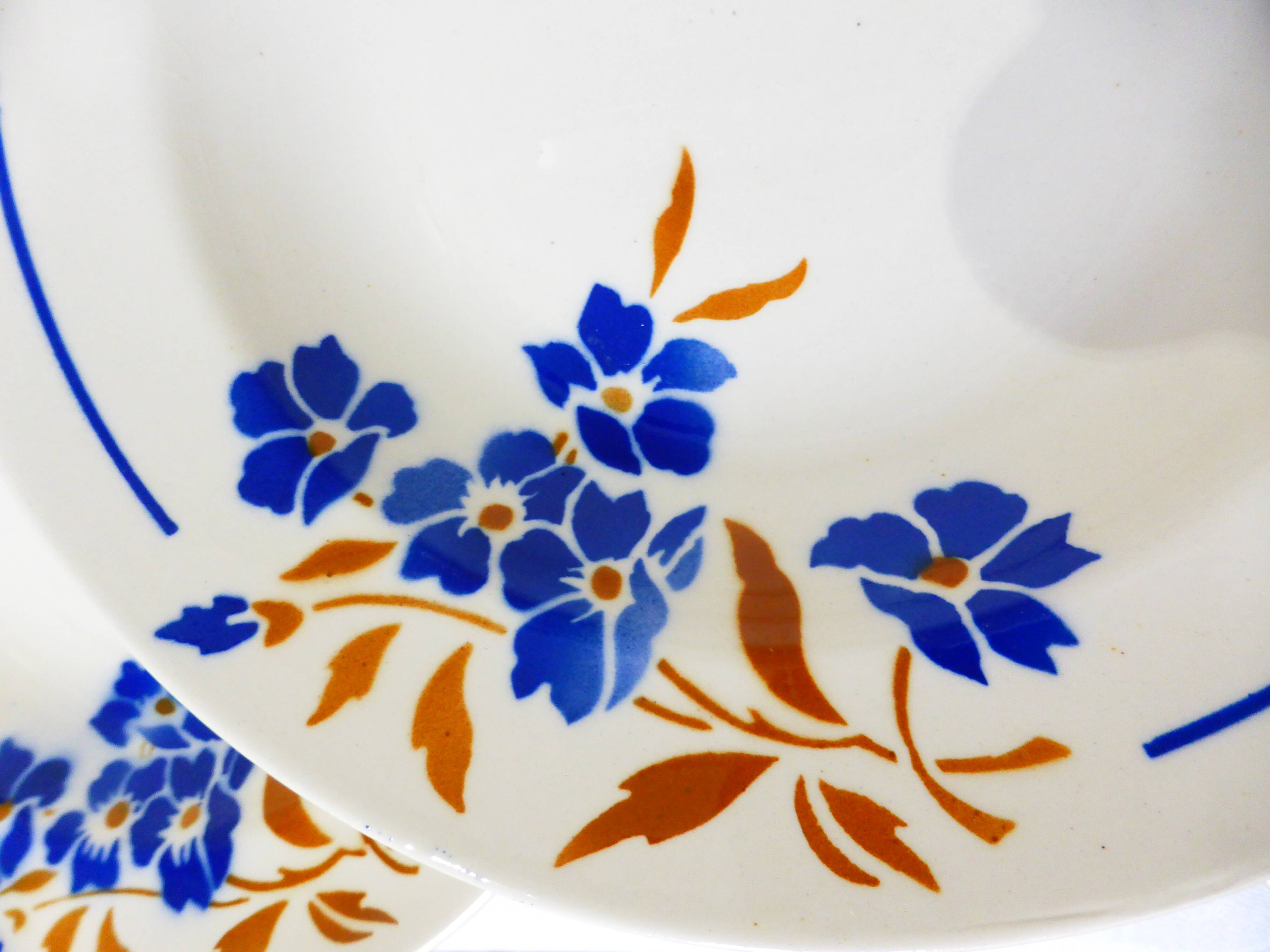 4 vintage Badonviller deep plates 211235