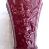 Enamelled cast iron vase, vintage