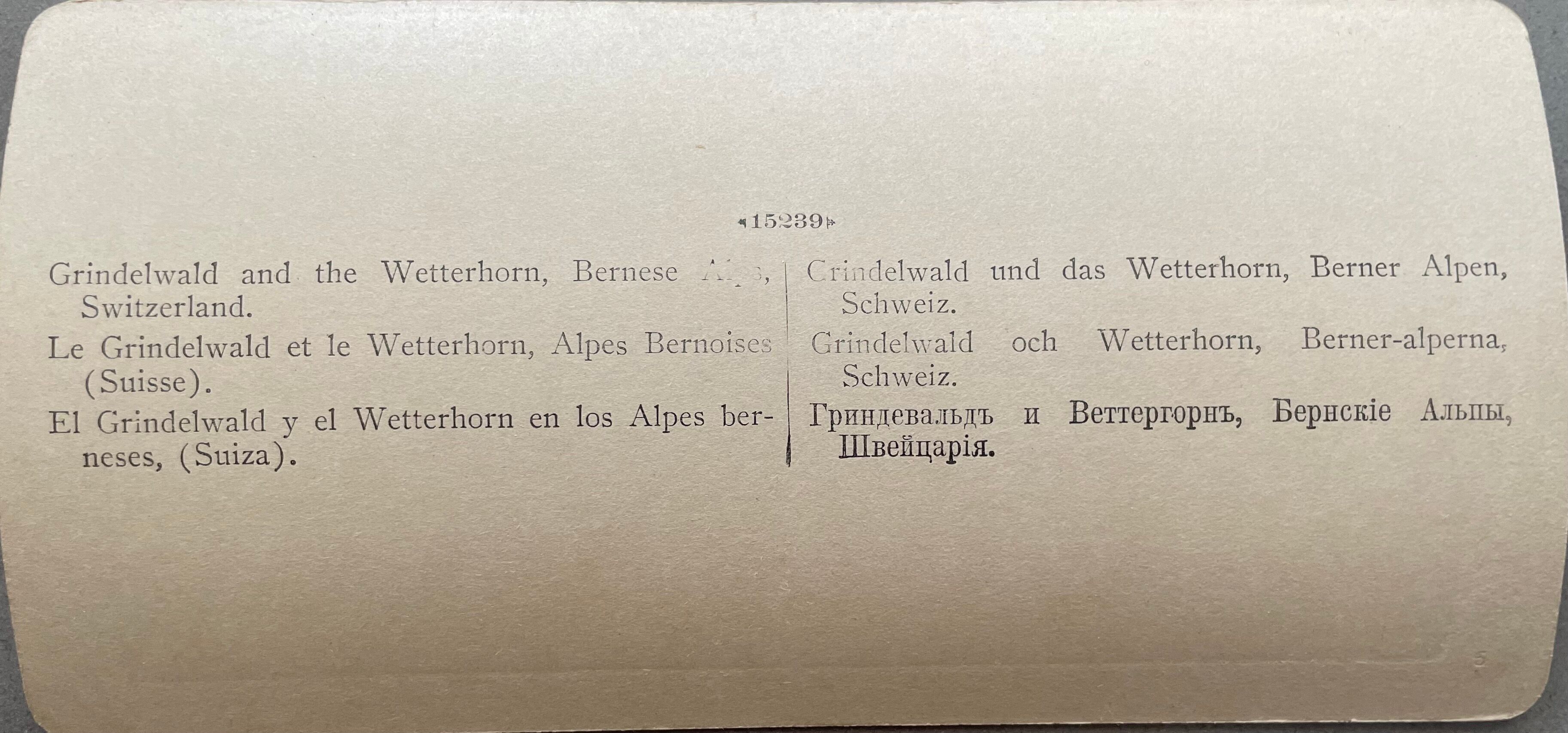 Old photography stereo, stereograph, luxury albumine 1903 Bernese Alps, Switzerland