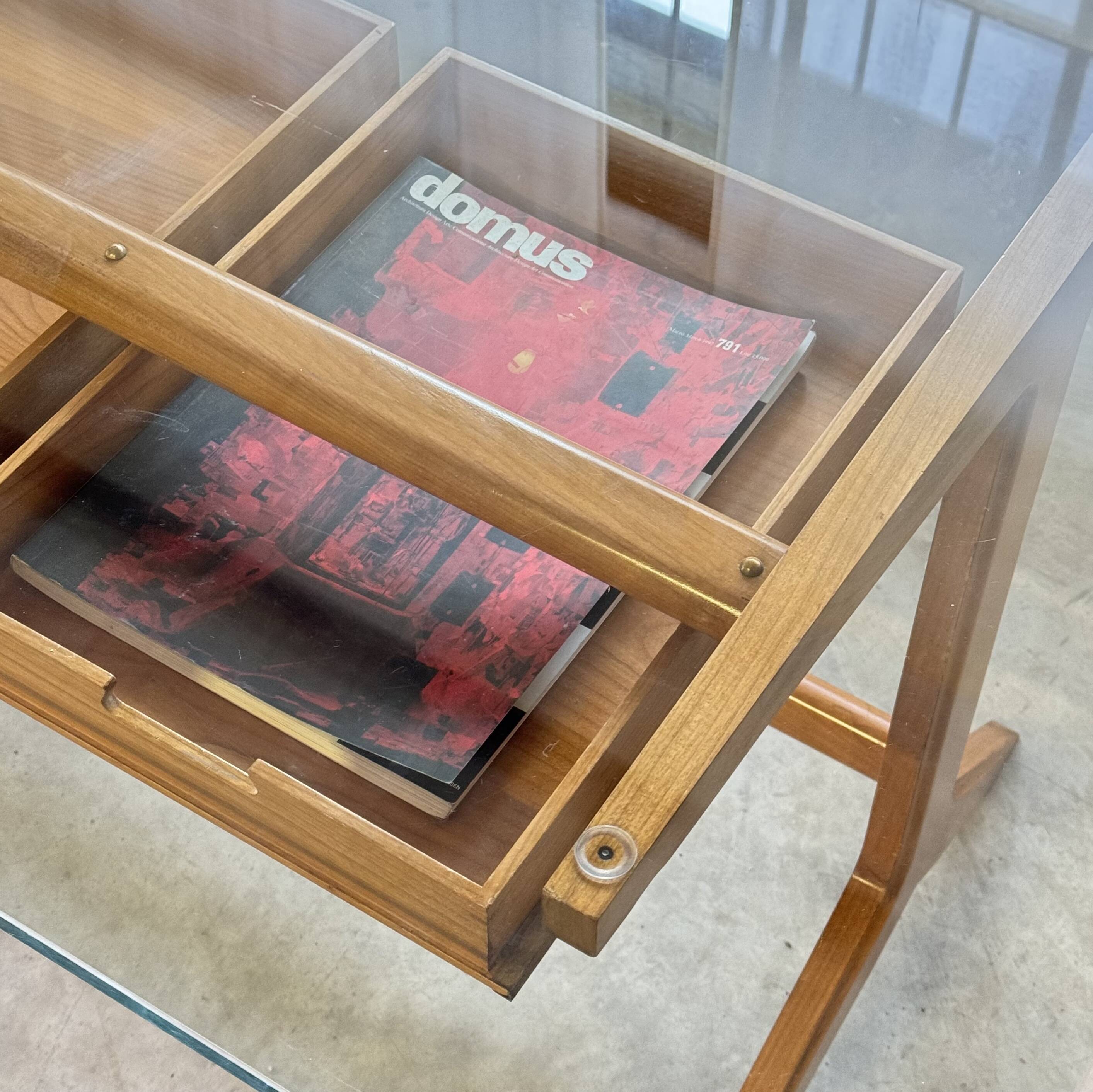 Rare walnut working table/desk by Ignazio Gardella, Milan – Italy, 1950.
