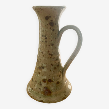 Speckled stoneware candle holder