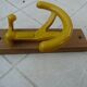 vintage yellow wall coat rack "Ghidini Italy"