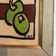 Peinture abstraite moderniste – Signée – Huile sur toile avec cadre en bois