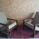 Paire de fauteuils modernistes palissandre de Rio à crémaillère