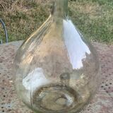 Dame Jeanne, bonbonne, bouteille en verre transparente, verre très épais