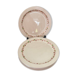 Vintage set of 6 Longwy Betty dessert plates.