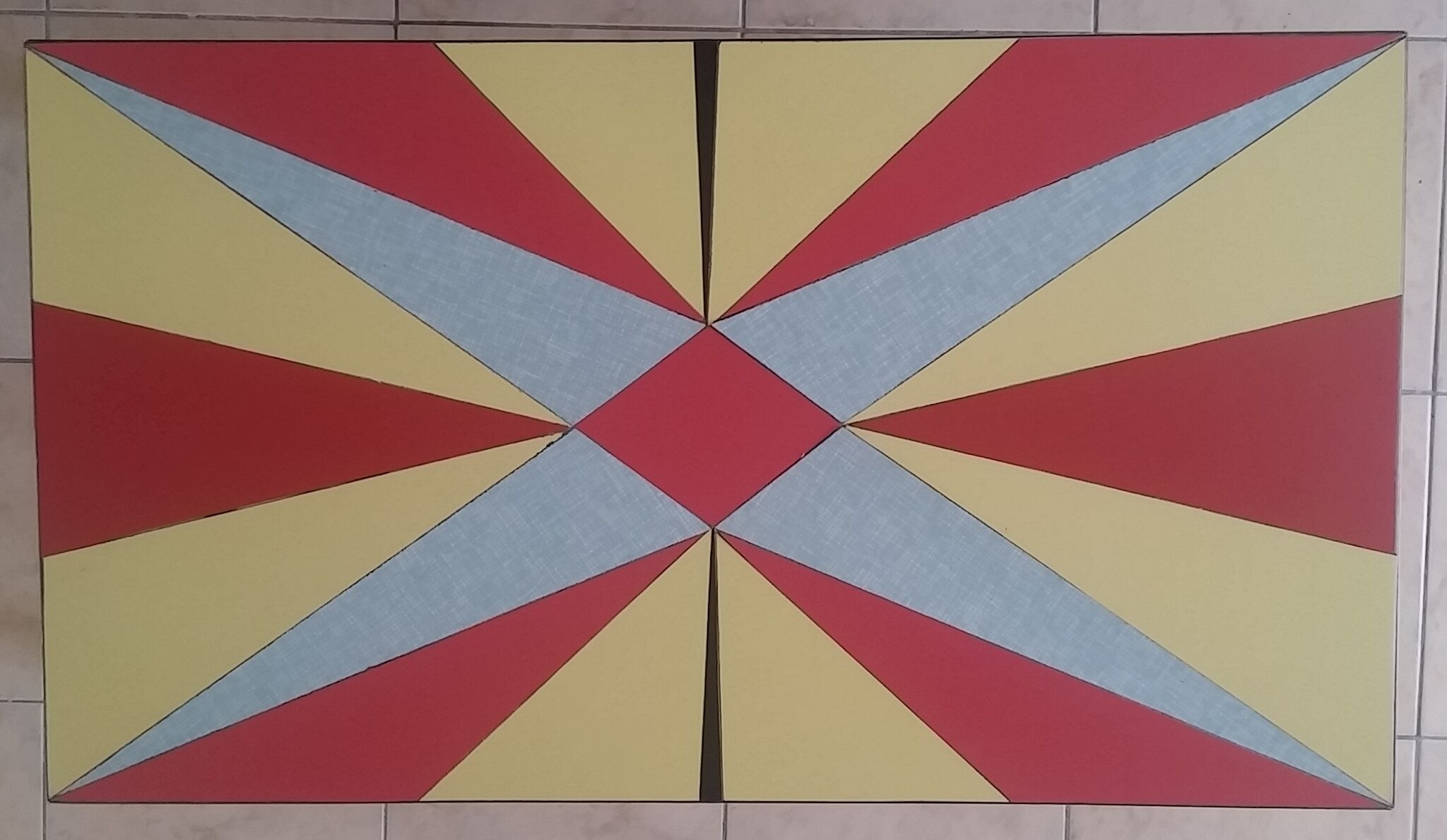 Table low vintage formica wooden