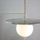 Vintage Metal and Opaline Pendant Lamp