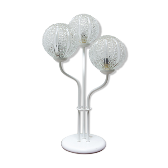 Lampe de table à fleurs vintage, années 1960, Tchécoslovaquie