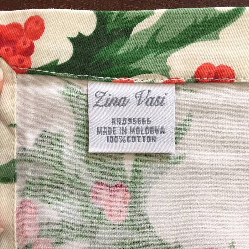 4 new Zina Vasi square cotton napkins