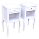 Paires de chevets 1 tiroir 1 niche blanc