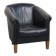 Black cowhide club chair in English style with a great luxurious design