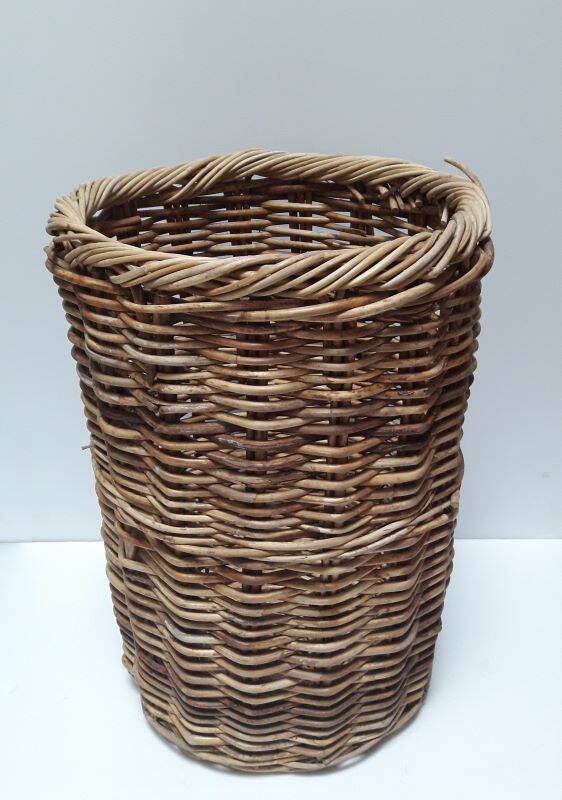 High basket 55cm round rattan old