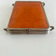 Antique Art Deco triptych barber mirror from the 1920s/30s – leather covering o