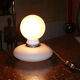 Opaline lamp and vintage glass