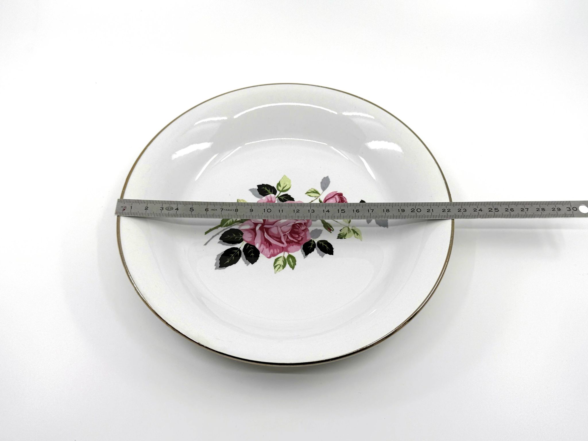 6 earthenware soup plates • L'Amandinoise • Circa 1950