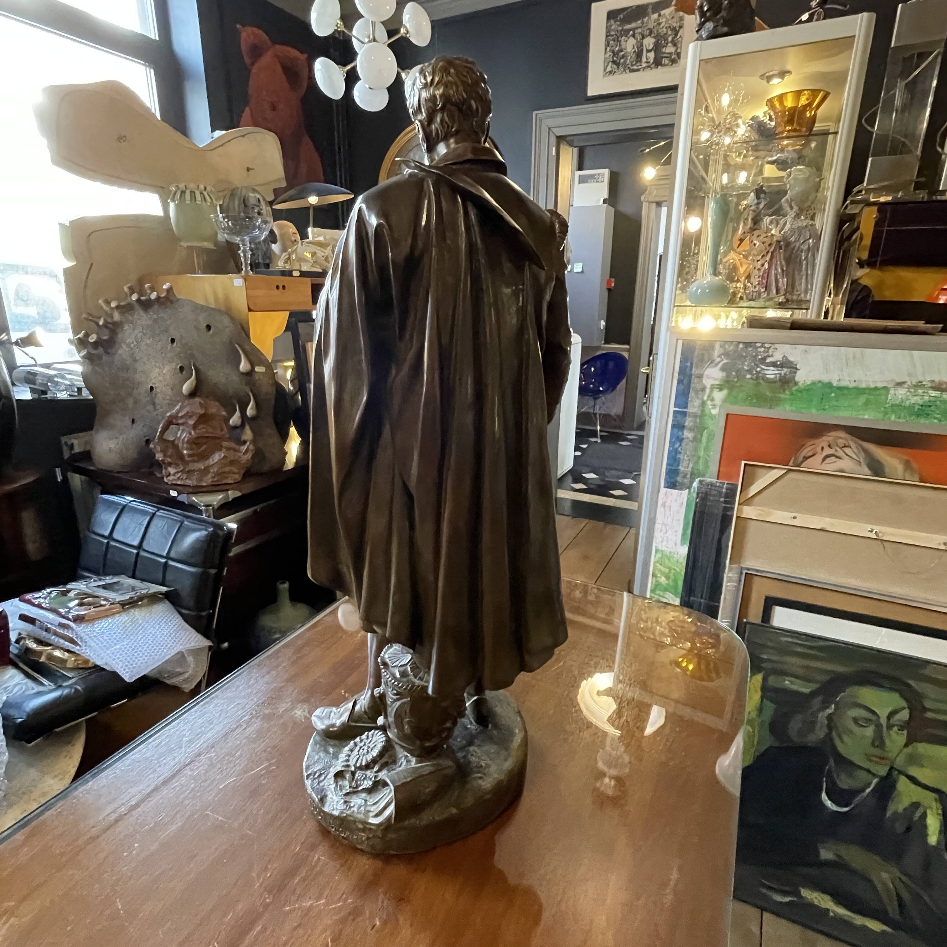 'The Ceramist Bernard Palissy' By Vittoz Bronzier, Bronze Sculpture