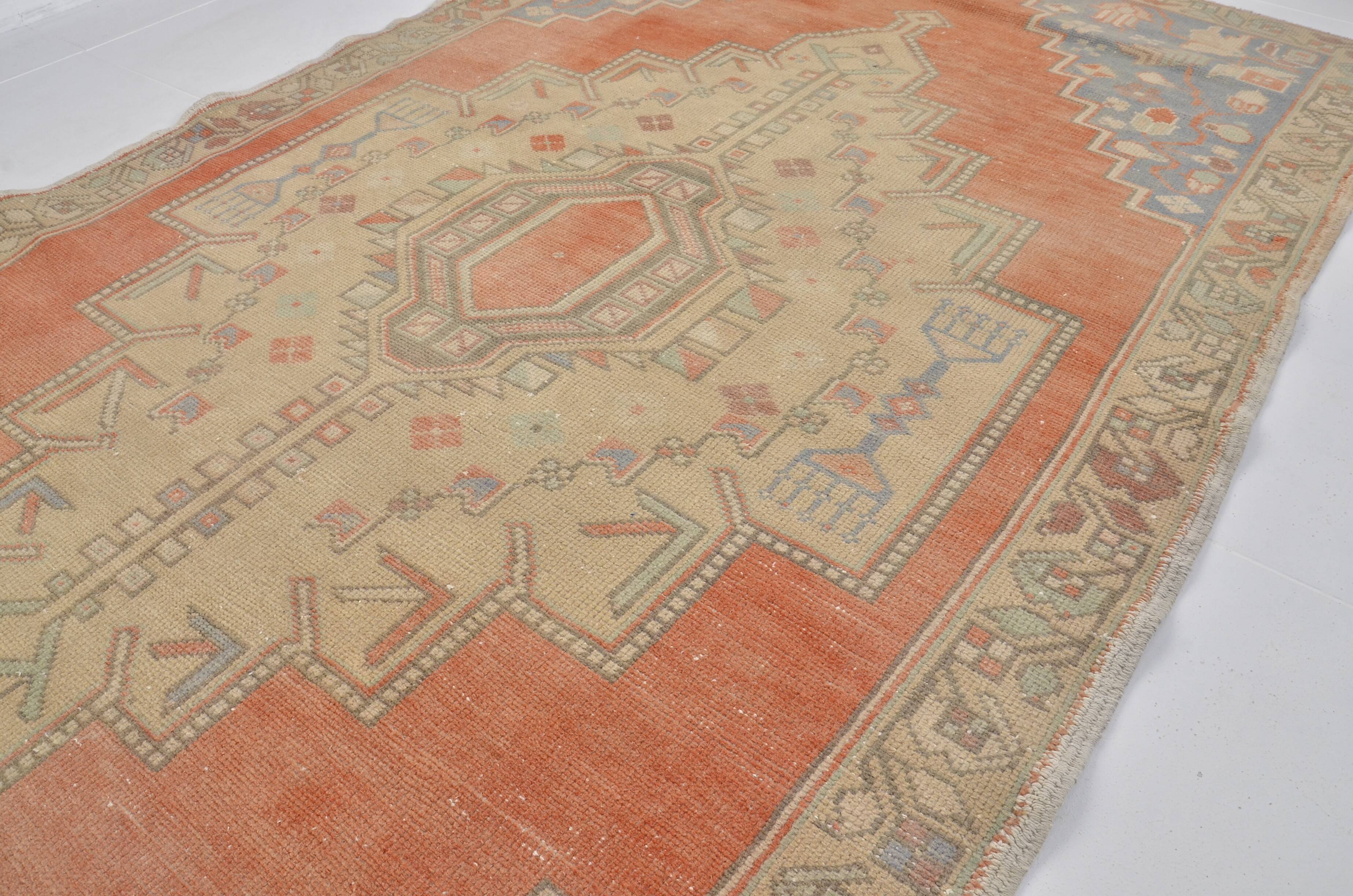 Oushak Handknotted Vintage Carpet sku 2414